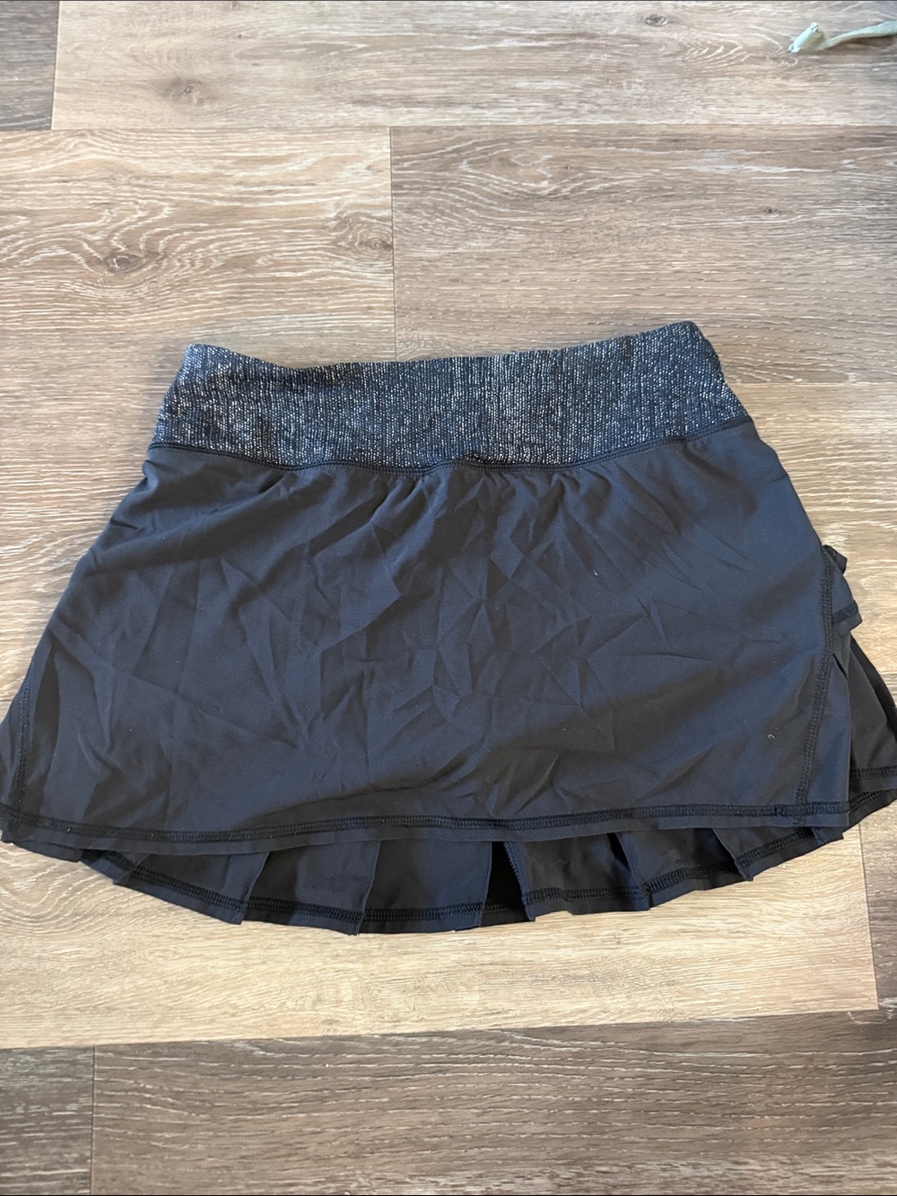 lululemon athletica Black Mini Skirt with Heathered Waistband